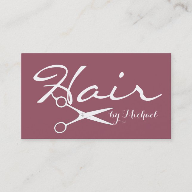 Hair Stylist Elegant Copper Ro Background #2 Visitkort (Framsida)