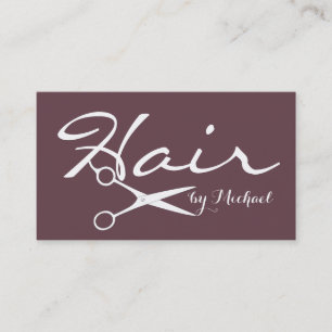 Hair Stylist Elegant Deep Tuscan Red Background Visitkort