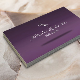 Hair Stylist Elegant Lavender Hairstylist Salon Visitkort