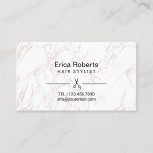 Hair Stylist Elegant Marble Loyalty Slår Lojalitetskort