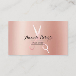 Hair Stylist Elegant Ro Gold Foil Beauty Salon Visitkort