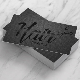 Hair Stylist-Elegantens unika kolsvart Visitkort