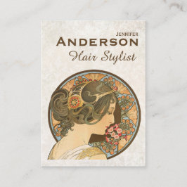 Hair Stylist Flowers Beauty CC0766 Affärskort Visitkort