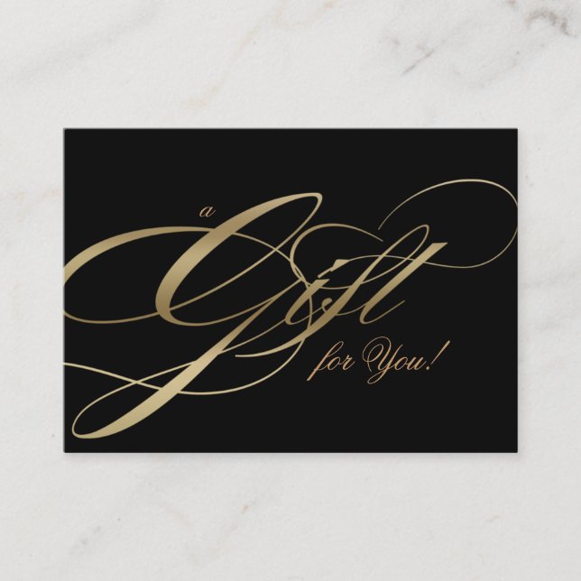 Hair Stylist Gift Certificate Black Guld Rabattkort (Framsida)