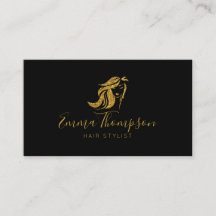 Hair stylist Glitter guld Luxury Affärskort