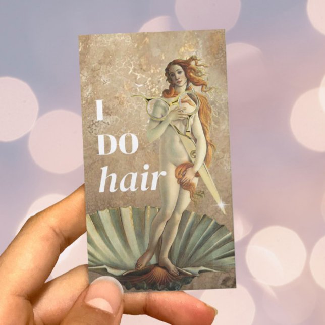 Hair Stylist Goddes & Guld Scissor Beauty Salon Visitkort (Skapare uppladdad)