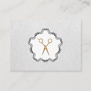 Hair Stylist Golden Scissor Visitkort