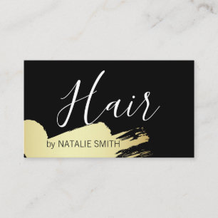 Hair Stylist/Guld Brushed Visitkort