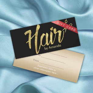 Hair Stylist Guld Script Salon Gift-certifikat