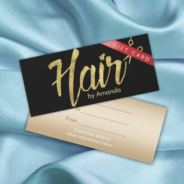 Hair Stylist Guld Script Salon Gift-certifikat (Skapare uppladdad)