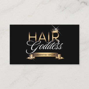 Hair stylist guld typography krona frisör visitkort