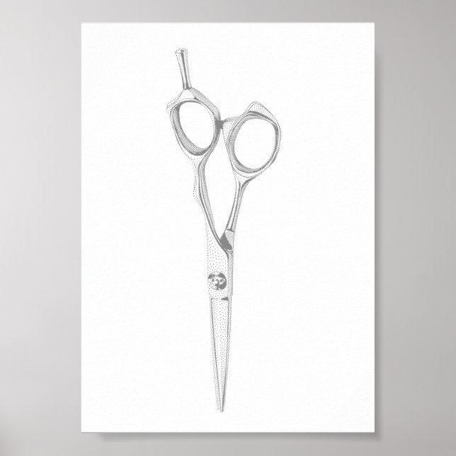 Hair Stylist Hair Salon Elegant Scissor Poster (Framsidan)