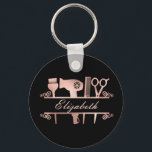 Hair stylist Hair Salon Monogram Ro Guld Nyckelring<br><div class="desc">Den här designen kan vara personlig i det område som tillhandahålls genom att ändra fotot och/eller text. Du kan också anpassa den genom att klicka på Anpassa den här mallen och sedan välja klicka för att anpassa ytterligare alternativ och ta bort eller ändra färg i bakgrunden, lägga till text, ändra...</div>