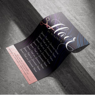 Hair Stylist Hairdresser Beauty Ro Guld Scissors Reklamblad
