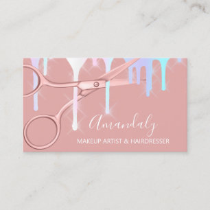 Hair Stylist Hairdresser Drifts Holograph Sisses Visitkort
