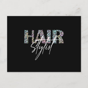 Hair Stylist Hairdresser Leo Skriv ut färgstark Vykort