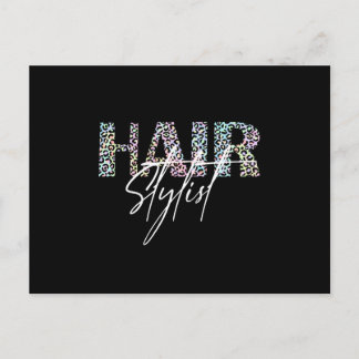 Hair Stylist Hairdresser Leo Skriv ut färgstark Vykort