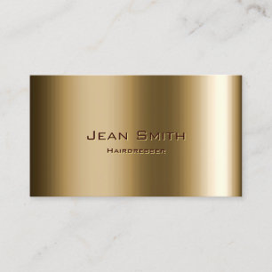 Hair Stylist Hairdresser Metall Bronze Beauty Salo Visitkort