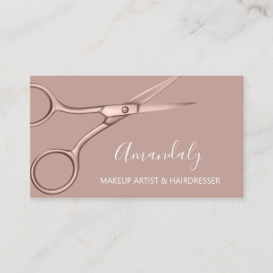 Hair Stylist Hairdresser Ro Guld sax Visitkort