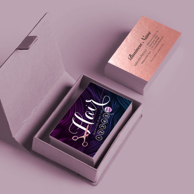 Hair Stylist Hairdresser Ro Guld Scissor Loyalty Lojalitetskort (Skapare uppladdad)