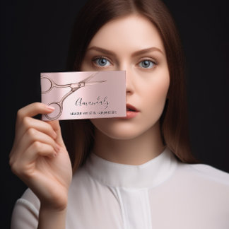 Hair Stylist Hairdresser Ro Modern Scissors Visitkort