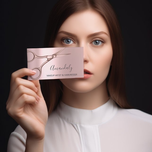 Hair Stylist Hairdresser Ro Modern Scissors Visitkort (Skapare uppladdad)