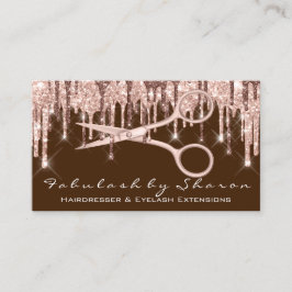 Hair Stylist Hairdresser Scissors Ro Drifts Brown Visitkort