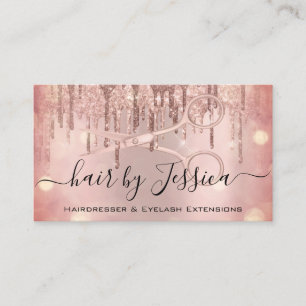 Hair Stylist Hairdresser Sissers Ro Glitter Lux Visitkort