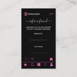 Hair Stylist Instagram QR-kod Rabattkort