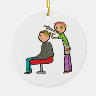 Hair Stylist Julgransprydnad Keramik