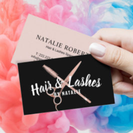 Hair Stylist Lash Beauty Salon  Ro Guld Visitkort