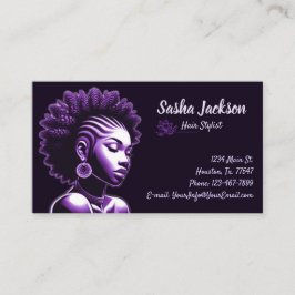 Hair Stylist Lila Affärskort Visitkort