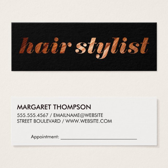 Hair Stylist Litet Visitkort (Framsida & baksida)