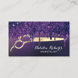 Hair Stylist Magic Lila Drips Beauty Salon Visitkort