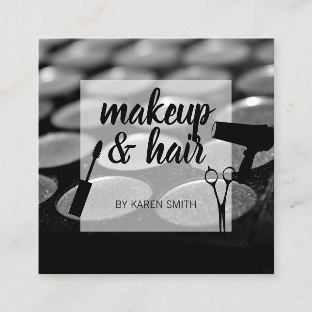 Hair Stylist | Makeup Artist Fyrkantigt Visitkort (Framsida)
