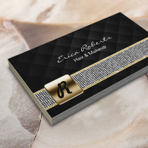 Hair Stylist Makeup Artist Luxury Silver Bälte Visitkort