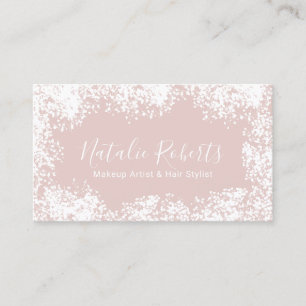 Hair Stylist Makeup Artist Rustic Blommigt Visitkort