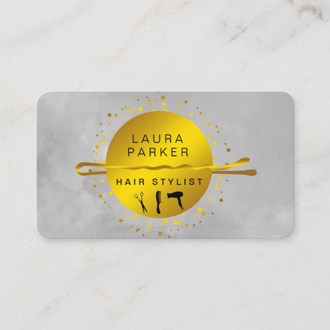 Hair Stylist Makeup Artist Salon Bobby Stift Visitkort (Framsida)