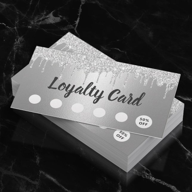 Hair Stylist Makeup Artist Silver Drives Loyalty Lojalitetskort (Skapare uppladdad)