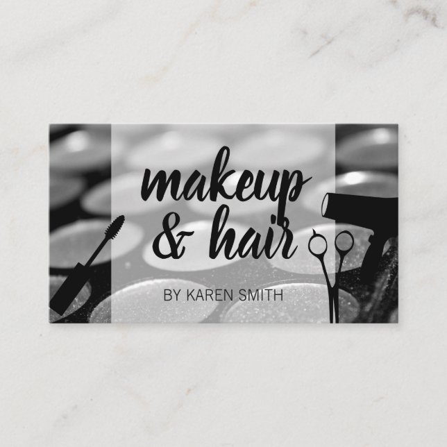 Hair Stylist | Makeup Artist Tidsbeställning Kort (Framsida)