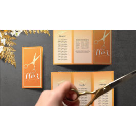Hair stylist Makeup Salon Guld Sissors Tri-Fold
