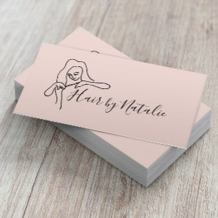 Hair Stylist Minimalist  Rosa Beauty Salon Visitkort