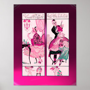 HAIR STYLIST ,MODE BEAUTY SALON MAKE ARTIST POSTER