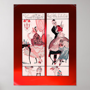 HAIR STYLIST ,MODE BEAUTY SALON MAKE ARTIST POSTER