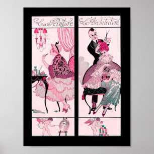 HAIR STYLIST ,MODE BEAUTY SALON MAKE ARTIST POSTER