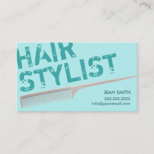 Hair Stylist Modern Bold Typography Turcos Visitkort
