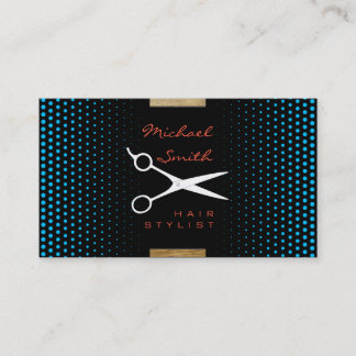 Hair Stylist Modern Capri Polka-punkt Visitkort