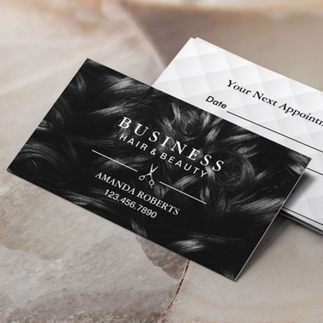 Hair Stylist Modern Classy Hair Möte Tidsbeställning Kort (Skapare uppladdad)