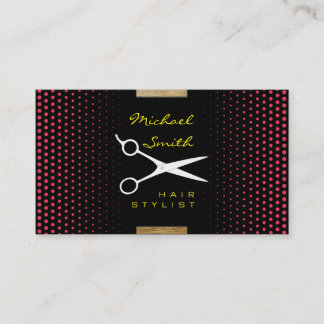 Hair Stylist Modern Desire Polka Dot Visitkort