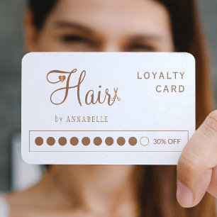 Hair stylist modern faux guld salon lojalitetskort